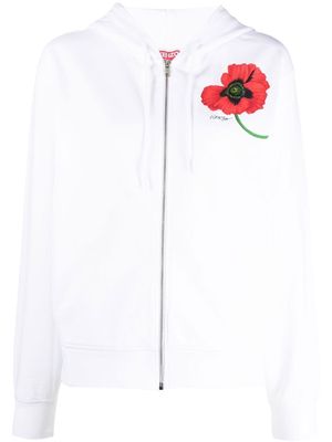 Kenzo Boke Flower zip-up hoodie - White