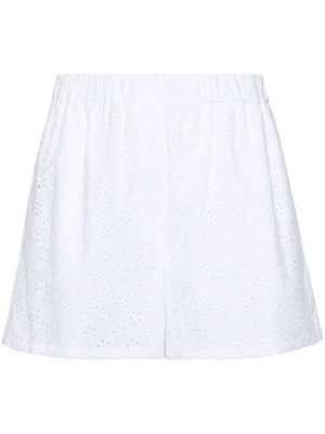 Kenzo broderie-anglaise high-rise short shorts - White