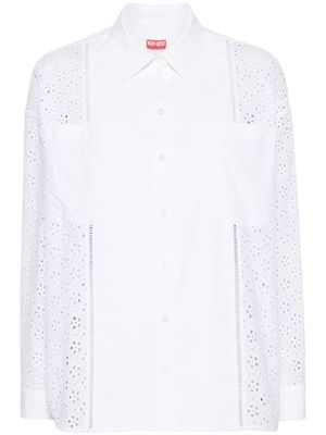 Kenzo broderie anglaise shirt - White