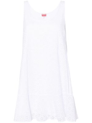 Kenzo broderie-anglaise sleeveless minidress - White