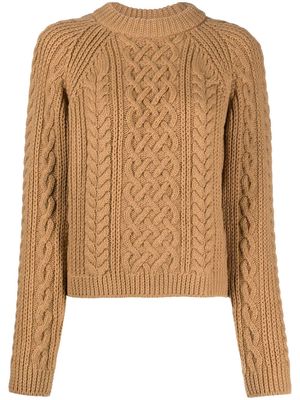 Kenzo cable-knit wool sweater - Brown
