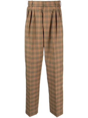 Kenzo checkered pleated tailored trousers - Neutrals