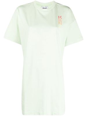 Kenzo chest logo-print T-shirt dress - Green