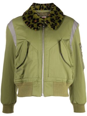 Kenzo classic-collar bomber jacket - Green