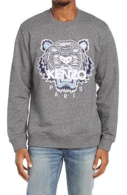 KENZO Classic Tiger Embroidered Crewneck Sweatshirt in Anthracite