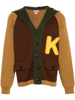 Kenzo colour-block cotton cardigan - Brown