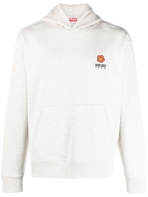 Kenzo cotton logo-embroidered hoodie - Grey