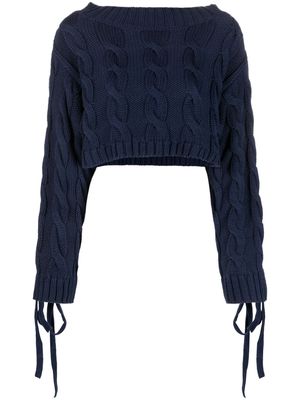 Kenzo cropped knitted top - Blue