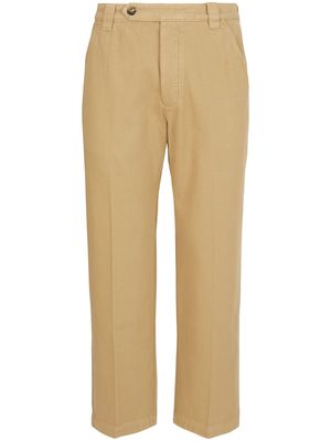 Kenzo cropped straight-leg trousers - Neutrals