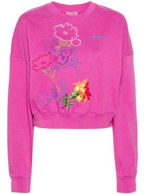 Kenzo Drawn Flowers cotton sweatshirt - Pink