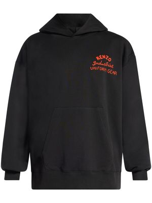 Kenzo Drawn Varsity cotton hoodie - Black