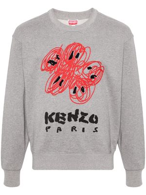 Kenzo Drawn Varsity cotton sweatshirt - Grey