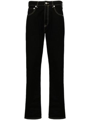Kenzo Drawn Varsity straight-leg jeans - Black