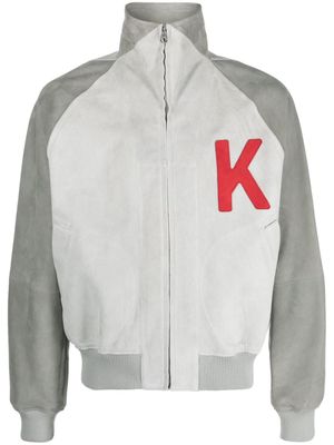 Kenzo elephant-print varsity jacket - Grey