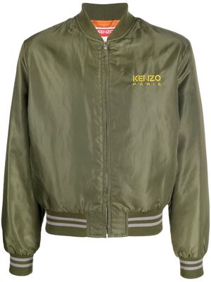 Kenzo embroidered-logo bomber jacket - Green