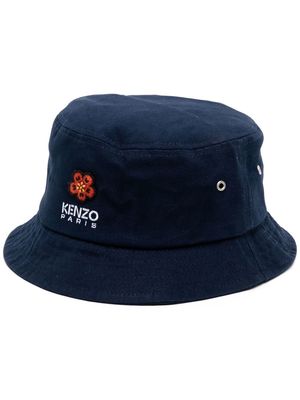 Kenzo embroidered-logo bucket hat - Blue
