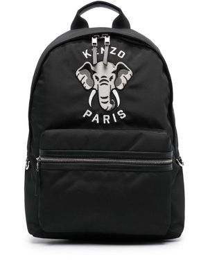 Kenzo embroidered-logo canvas backpack - Black