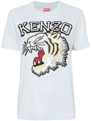 Kenzo embroidered-logo cotton T-shirt - Blue