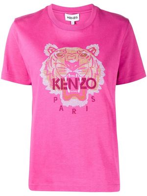 Kenzo embroidered-logo cotton T-shirt - Purple