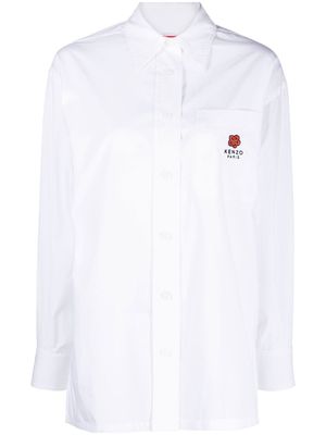 Kenzo embroidered-logo long-sleeve shirt - White