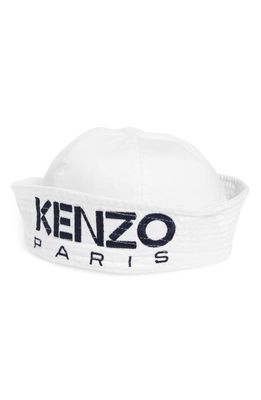 KENZO Embroidered Logo Sailor Hat in 1 - White