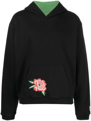 Kenzo embroidered-motif cotton hoodie - Black