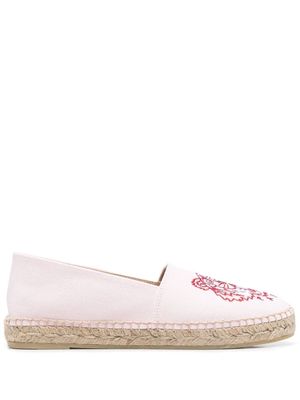 Kenzo embroidered tiger motif espadrilles - Pink