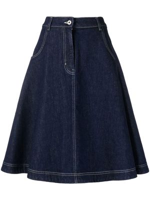Kenzo flared denim skirt - Blue