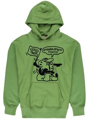 Kenzo flocked cotton hoodie - Green