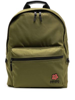 Kenzo floral logo-embroidered backpack - Green