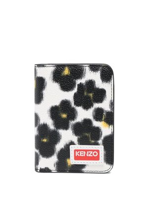 Kenzo floral-print leather wallet - White