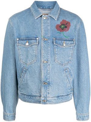 Kenzo floral-print trucker jacket - Blue