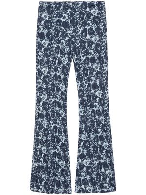 Kenzo Flower Camo flared trousers - Blue