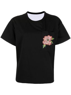 Kenzo France print short-sleeve T-shirt - Black