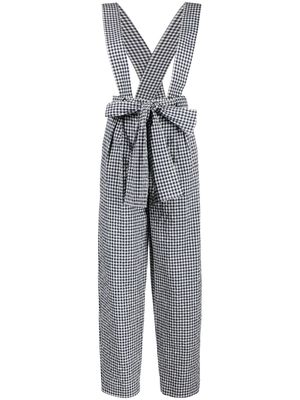 Kenzo gingham waffle cotton trousers - Blue