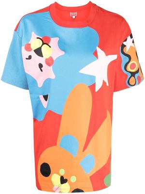 Kenzo graphic-print short-sleeve T-shirt - Red