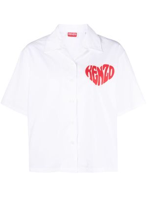 Kenzo Heart logo-print shirt - White