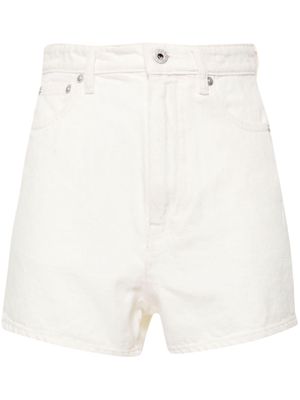 Kenzo high-rise cotton shorts - White