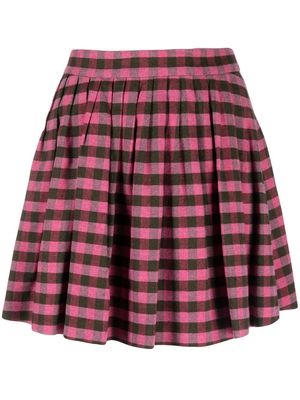 Kenzo high-waisted check-pattern skirt - Pink
