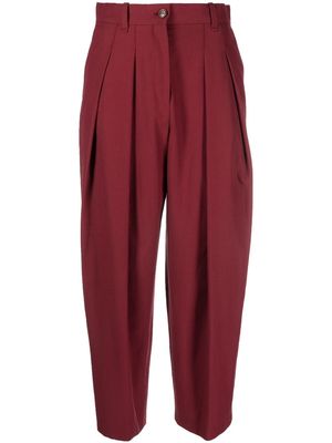 Kenzo high-waisted cropped trousers - Red