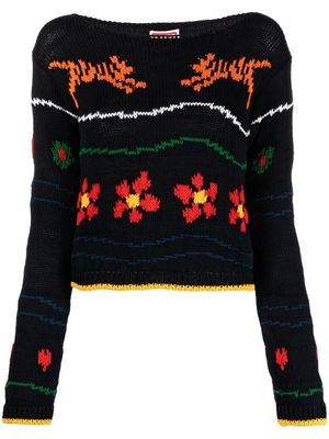 Kenzo intarsia-knit design jumper - Black
