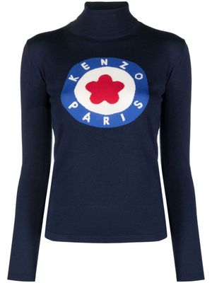 Kenzo intarsia-knit logo jumper - Blue