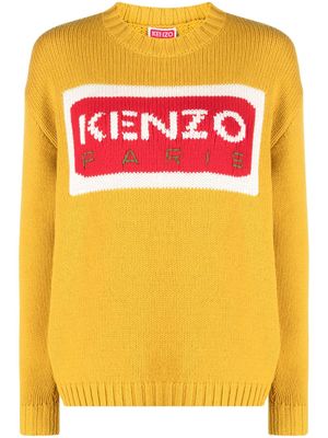 Kenzo intarsia-knit logo jumper - Yellow