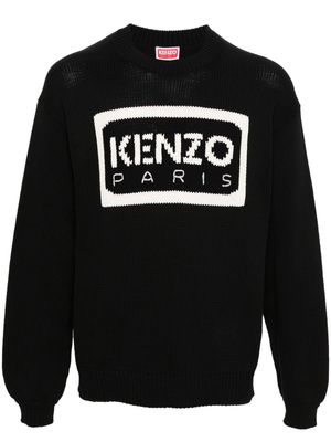 Kenzo intarsia-logo knit jumper - Black