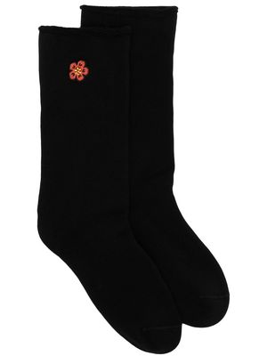 Kenzo intarsia-logo socks - Black