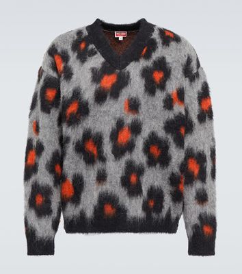 Kenzo Jacquard wool and alpaca-blend sweater