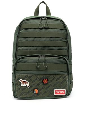 Kenzo Jungle logo-print backpack - Green