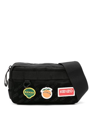 Kenzo Jungle patch-detailed belt bag - Black
