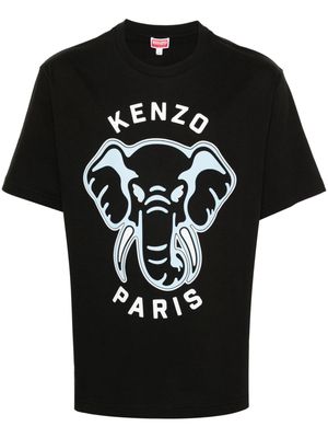Kenzo Kenzo Elephant-print cotton T-shirt - Black