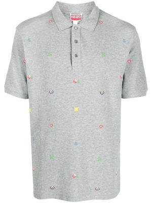 Kenzo Kenzo Pixel slim fit polo shirt - Grey
